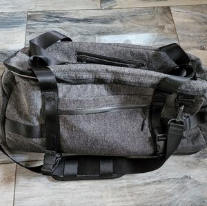 Lululemon Daily Sweat Duffel Black and Camo Shoe Compartment
